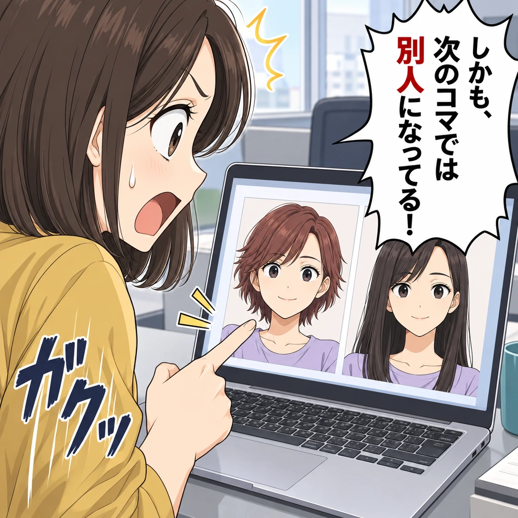 しかも、次のコマでは別人になってる！／ガクッ